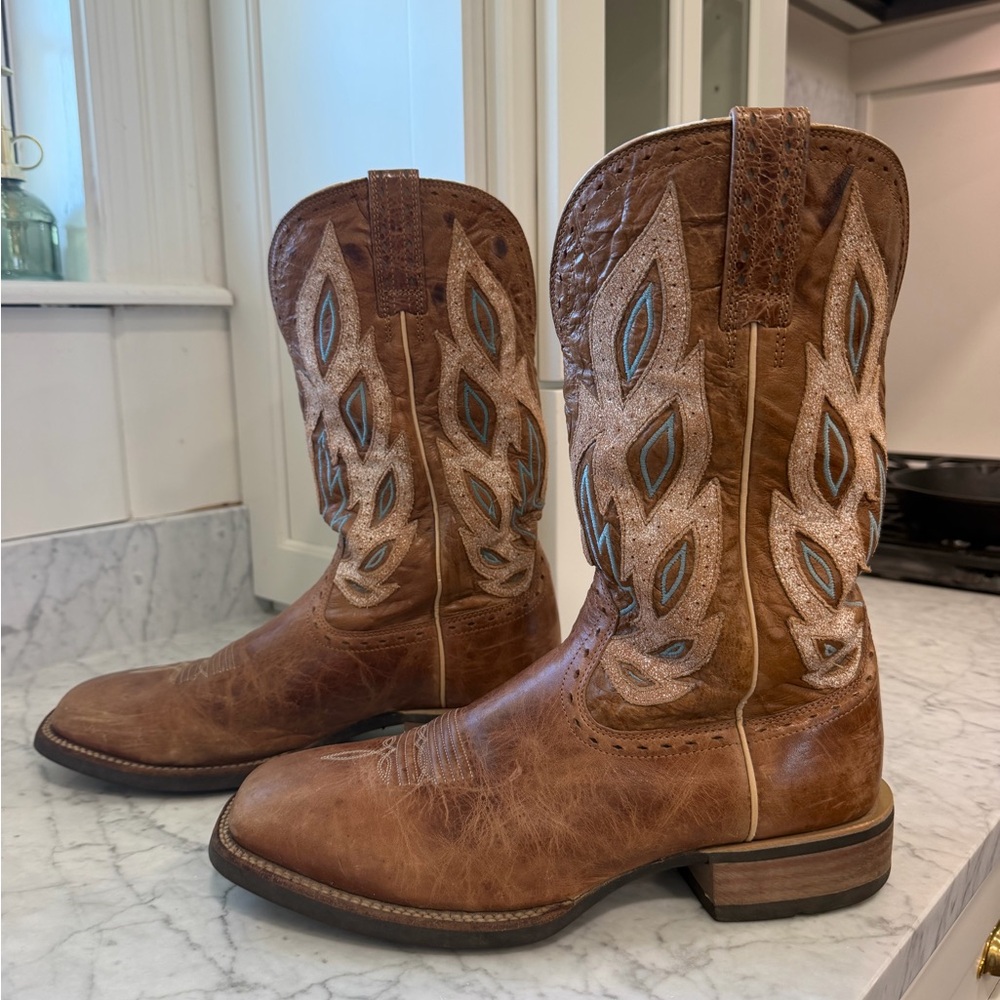 ARIAT MEN'S NIGHTHAWK BEASTY BROWN SQUARE TOE COWBOY BOOTS